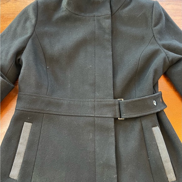 Via Spiga Black Belted Coat - Picture 3 of 13